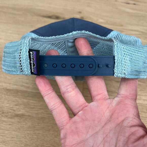 Patagonia Womens Pastel Big Logo Trucker Snapback Hat One Size Blue Adjustable - Picture 3 of 9